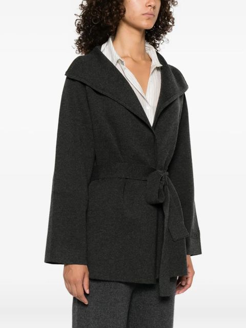 Max Mara asymmetrical-collar jacket - Grey