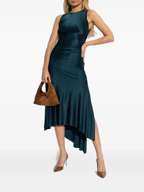 Victoria Beckham draped asymmetric midi dress - Green