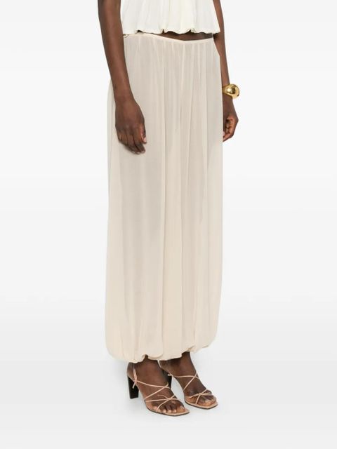 The Frankie Shop Mio sheer balloon pants - Neutrals