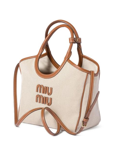 Miu Miu Ivy canvas bag - Neutrals