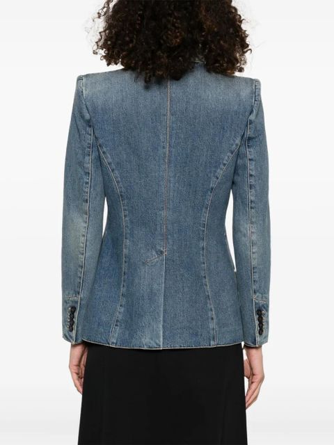 Alexander McQueen denim blazer - Blue