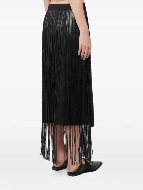 Sportmax Hiberis fringed midi skirt - Black