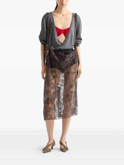 Prada crepe de chine top - Red - zdjęcie produktu nr 2