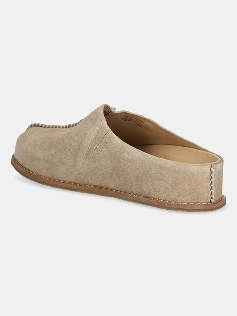 MICHAEL Michael Kors klapki zamszowe Hensley Mule damskie kolor beżowy na platformie 40R6HLFP1S.156 - zdjęcie produktu nr 2