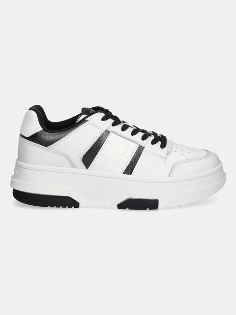 Tommy Jeans sneakersy THE BROOKLYN FLATFORM kolor biały EN0EN02702