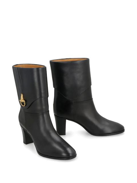 Gucci Half Horsebit leather ankle boots - Black