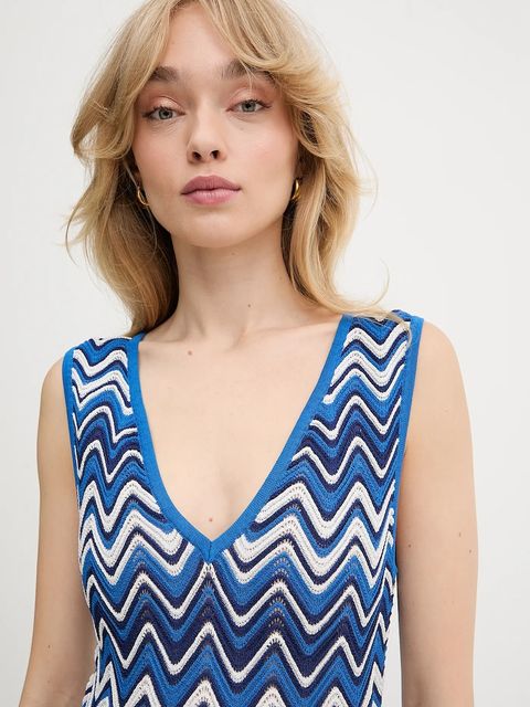 Morgan sukienka kolor niebieski maxi dopasowana RMORTI