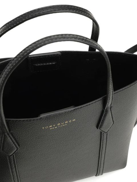 Tory Burch small Perry pebbled leather tote bag - Black