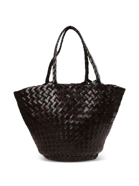 DRAGON DIFFUSION Egola woven top handle tote bag - Brown - zdjęcie produktu nr 2
