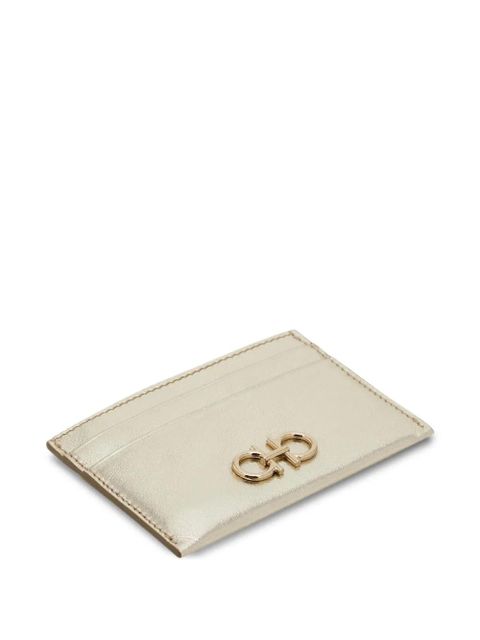 Ferragamo Gancini Leathercredit card holder - Gold