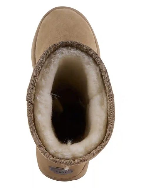 Emu Australia kozaki Platinum Stinger Slim Lo damskie kolor beżowy na płaskim obcasie ocieplone WP20002