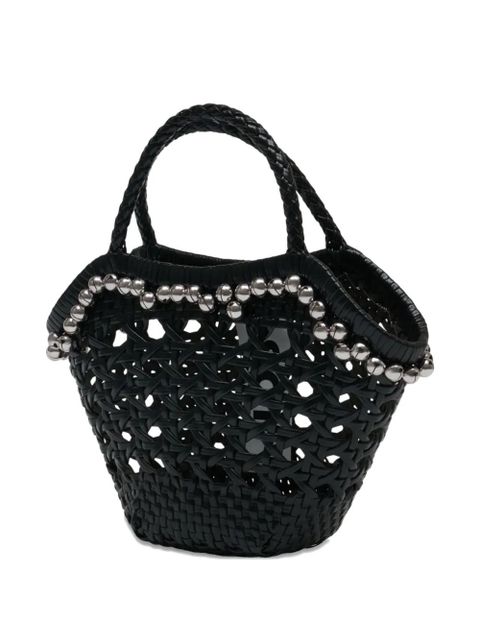 Osoi Lip braided-handle embellished tote bag - Black - zdjęcie produktu nr 2