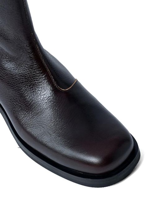 OUR LEGACY side-zip leather boots - Brown