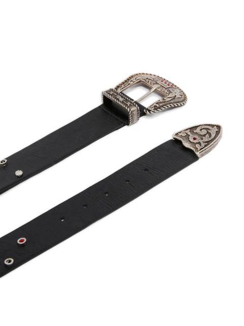 PINKO embellished buckle belt - Black