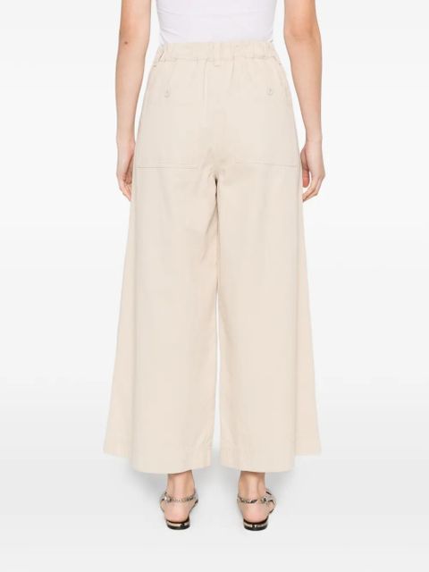 Weekend Max Mara wide-leg buttoned trousers - Neutrals
