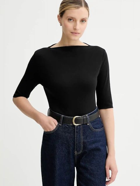 Calvin Klein t-shirt bawełniany damski kolor czarny LV044C217G