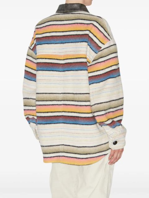 MARANT ÉTOILE Dayvi striped coat - Neutrals