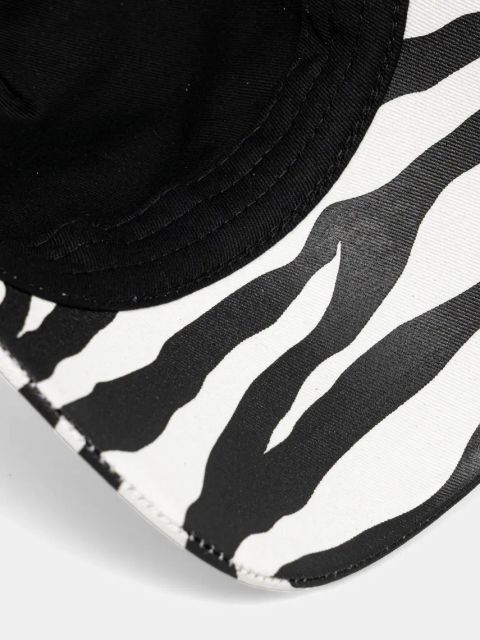 Versace Jeans Couture czapka z daszkiem bawełniana damska kolor czarny wzorzysta 78HAZK17 ZG368