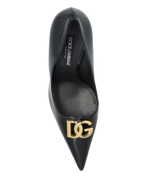 Dolce & Gabbana pointed-toe metal pumps - Black