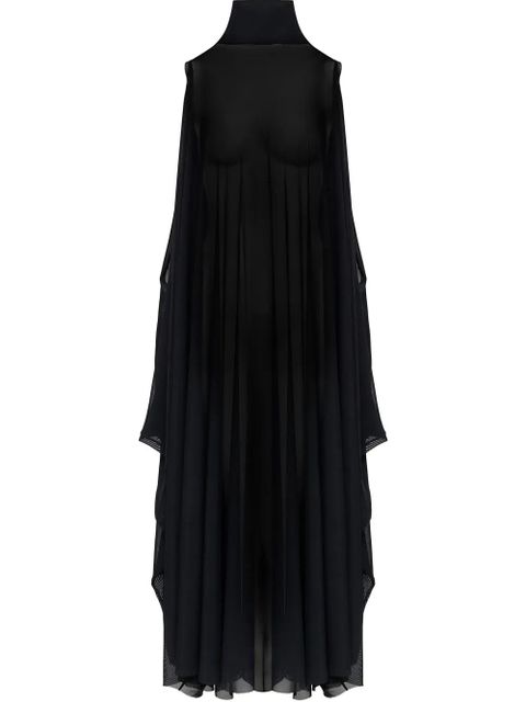 MM6 Maison Margiela semi sheer maxi dress - Black - zdjęcie produktu nr 1