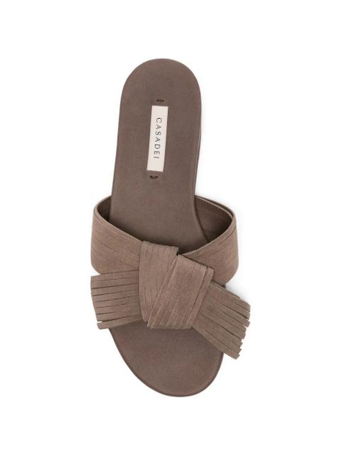 Casadei fringed knotted sandals - Brown