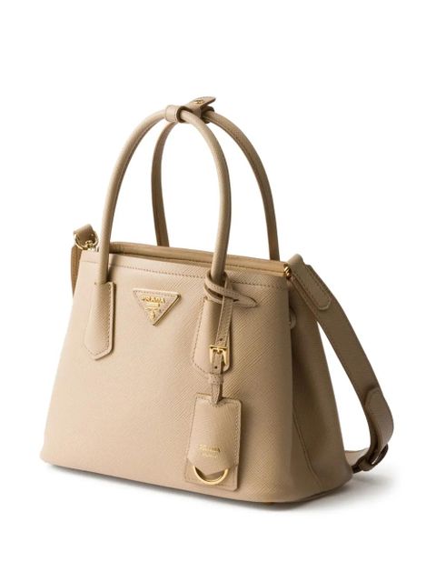 Prada small Double Saffiano tote bag - Neutrals