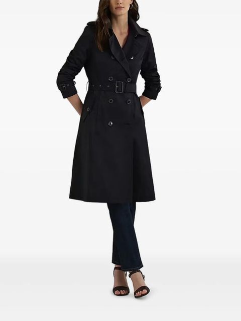 Lauren Ralph Lauren double-breasted belted trench coat - Blue - zdjęcie produktu nr 1