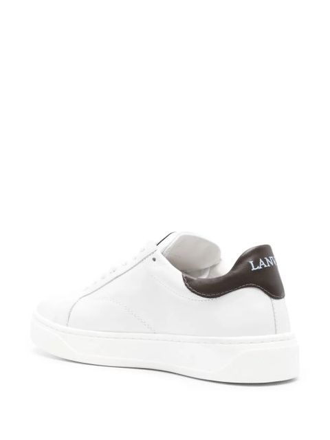 Lanvin logo-patch leather sneakers - White