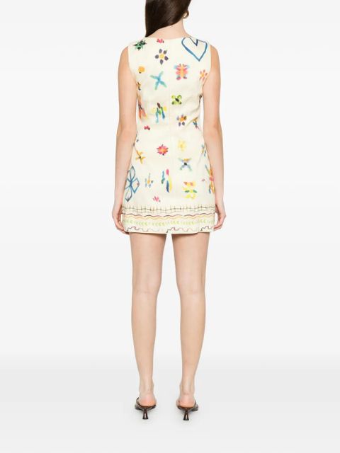 ALEMAIS Sidi floral mini dress - Yellow