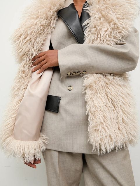 Answear.LAB bezrękawnik kolor beżowy przejściowy