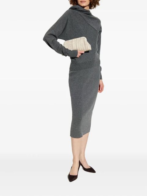 TOM FORD ribbed cashmere skirt - Grey