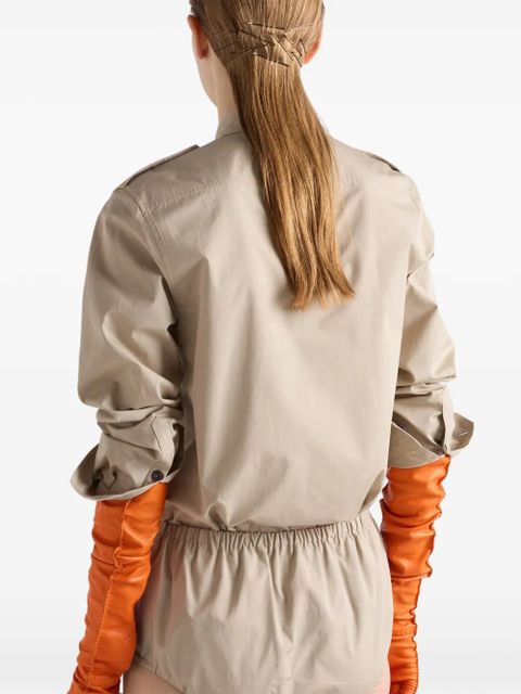 Prada cotton poplin shirt - Neutrals - zdjęcie produktu nr 2