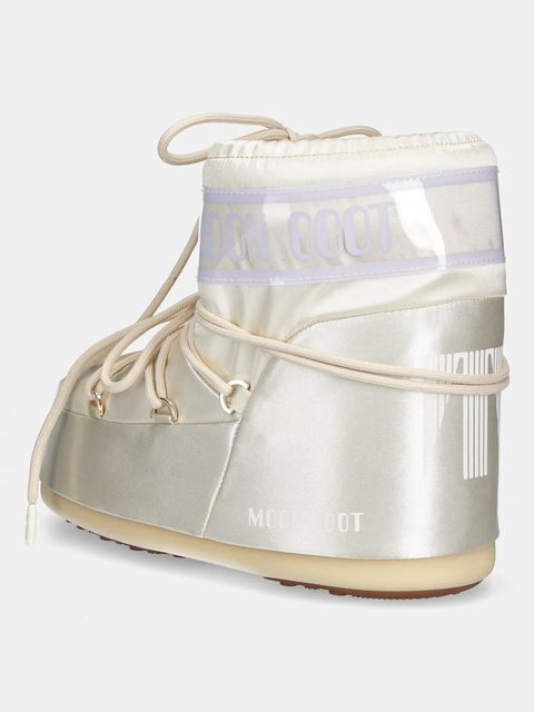 Moon Boot śniegowce MB ICON LOW PEARLY kolor srebrny 80D1409660 L020