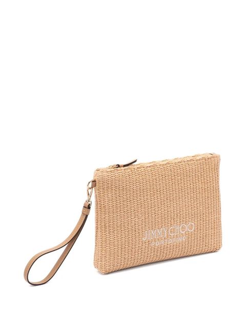 Jimmy Choo zipped flat pouch - Neutrals