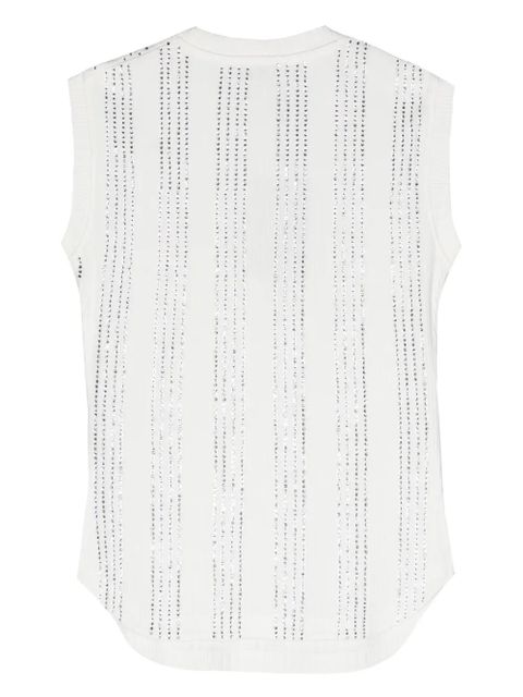 The Attico Reese crystal-embellished tank top - White - zdjęcie produktu nr 2