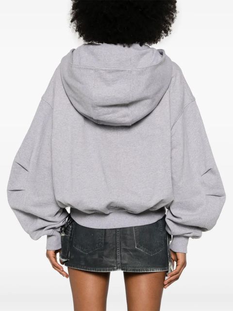 The Attico raised-logo hoodie - Grey
