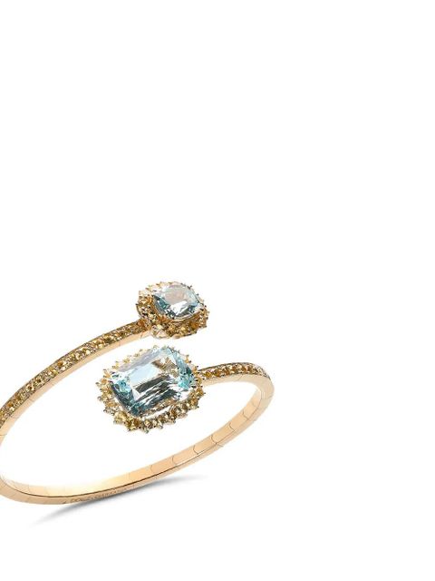 Dolce & Gabbana 18kt yellow gold acquamarine and sapphire ring - zdjęcie produktu nr 2