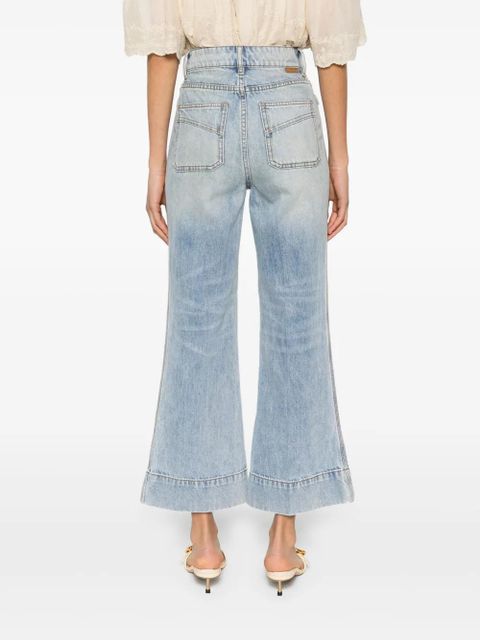ZIMMERMANN flared cropped jeans - Blue