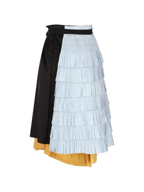 Prada Old duchesse patchwork ruffled skirt - Black - zdjęcie produktu nr 2