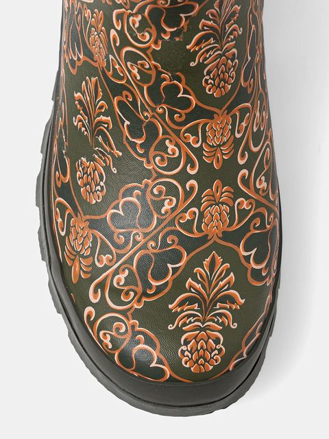 Barbour kalosze Barbour x Farm Rio Cami Wellington damskie kolor zielony LRF0124MI13