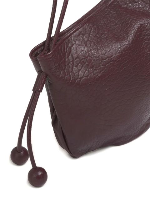 Marni small baubles drawstring-leather shoulder bag - Red