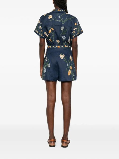 Agua By Agua Bendita Maratea floral shorts - Blue