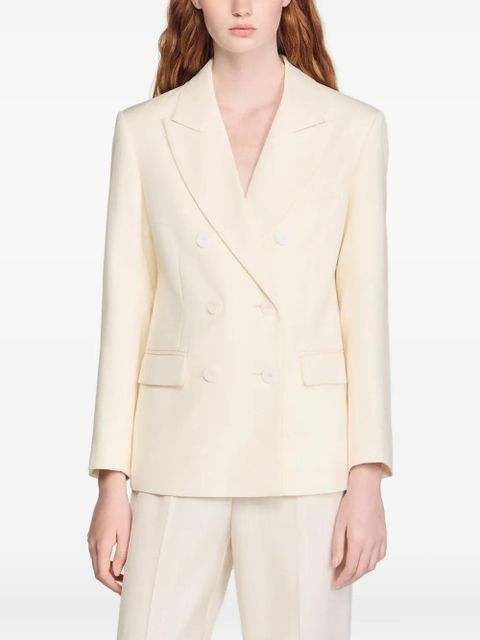 SANDRO double-breasted blazer - Neutrals