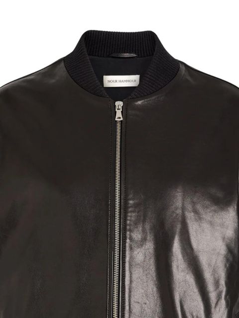 Nour Hammour Marley leather bomber jacket - Black - zdjęcie produktu nr 2