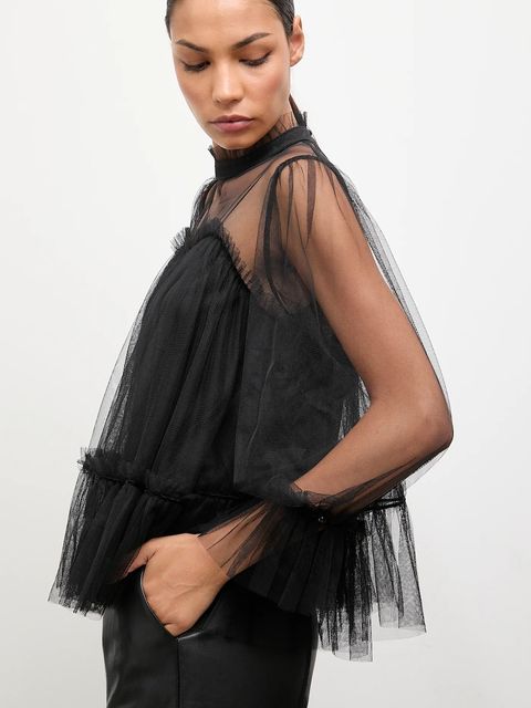 Answear.LAB bluzka damska kolor czarny gładka