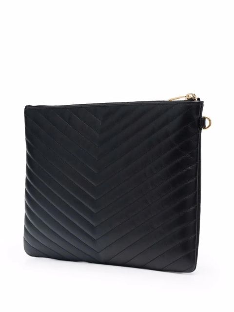 Saint Laurent quilted monogram clutch bag - Black - zdjęcie produktu nr 2