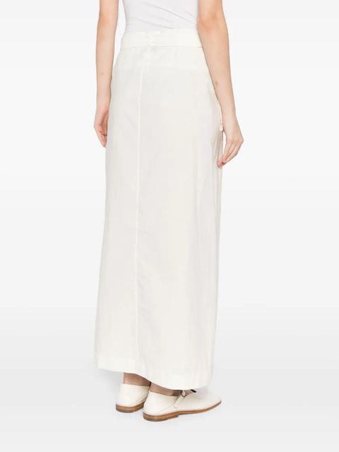 LEMAIRE belted wrap maxi skirt - White