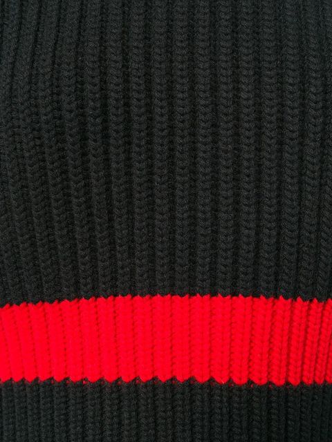 Alexander McQueen zipped sleeves chunky knit sweater - Black