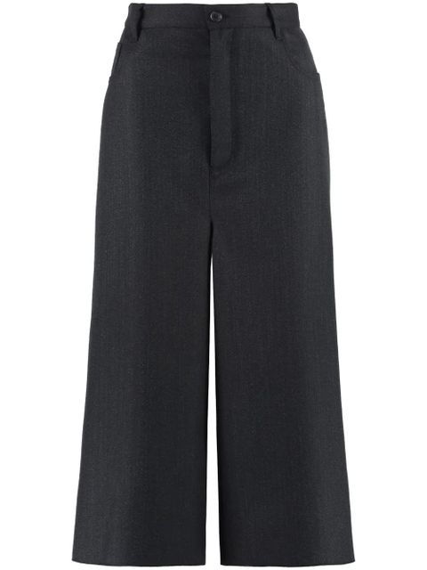 Balenciaga wide-leg cropped trousers - Black - zdjęcie produktu nr 1