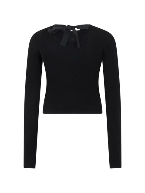 Valentino Garavani bow ribbed knitwear - Black - zdjęcie produktu nr 2